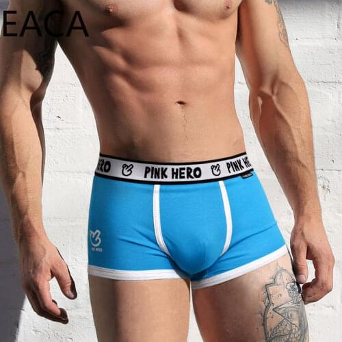 Pink Heroes Classic Men Underwear Boxers High Quality Cotton Male Panties comfortable Cost-effective M/L/XL/XXL