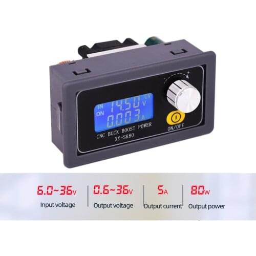 CNC DC DC Buck Boost Converter CC CV 5A Power Module Adjustable Regulated laboratory power supply variable to 5V12V24V Auto-off