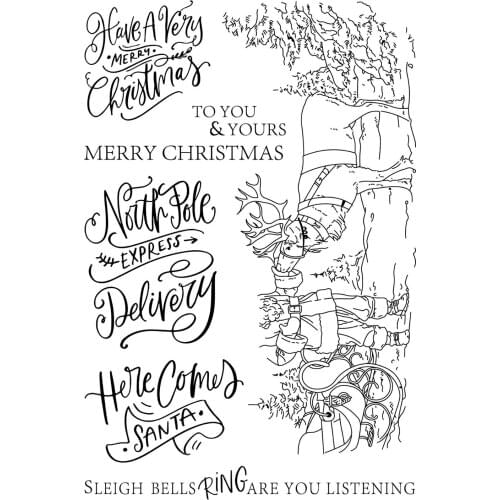 Christmas Transparent Clear stamps DIY Silicone Seals Scrapbooking