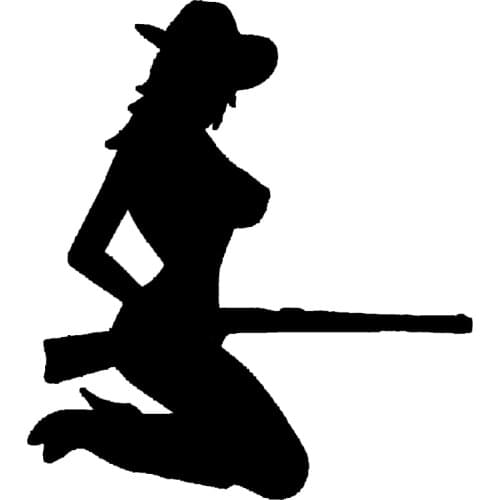 Sexy Country Girl With Gun JDM Vinyl Decal Sticker Fits Car Bumper Truck Window Door Fuel Tank Cap Laptop Kayak Cool