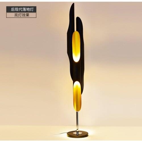 Modern Creative standing LED floor light living room/bedroom/study Nordic art designer golden black aluminum tube floor lamps