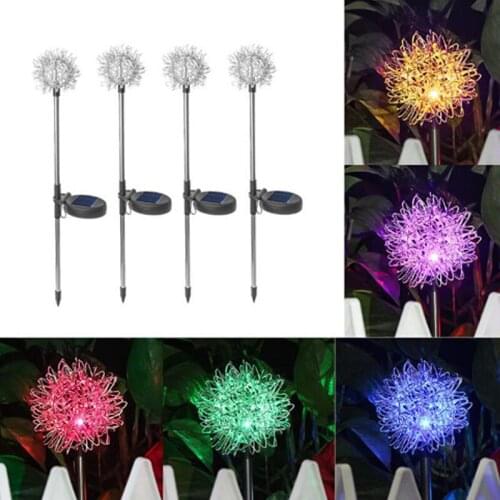 LED Solar Light Outdoors Garden Lawn Lamp Solar Dandelion Lamp Outdoor Waterproof Holiday Led Solar Garden Dandelion Light