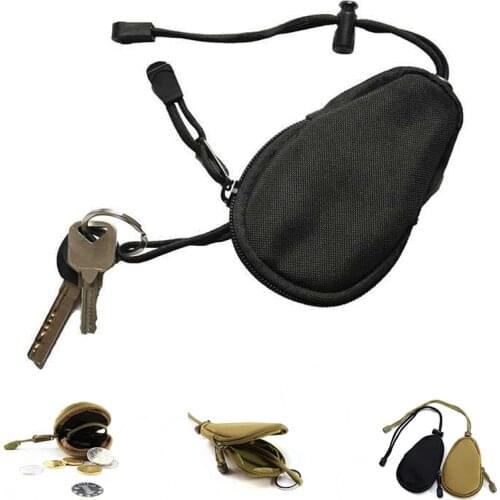 Tactical EDC Pouch Mini Key Wallet Holder Men Coin Purses Pouch Military Army Camo Bag Keychain Zipper Small Pocket Outdoor Tool
