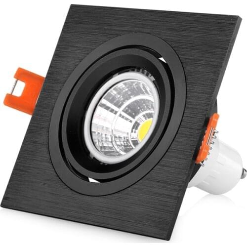 Aluminum Round Adjustable 90mm Diameter GU10 / MR16 Spot Light Housing LED Recessed Downlight Frame Ceiling Fixture For Bedroom