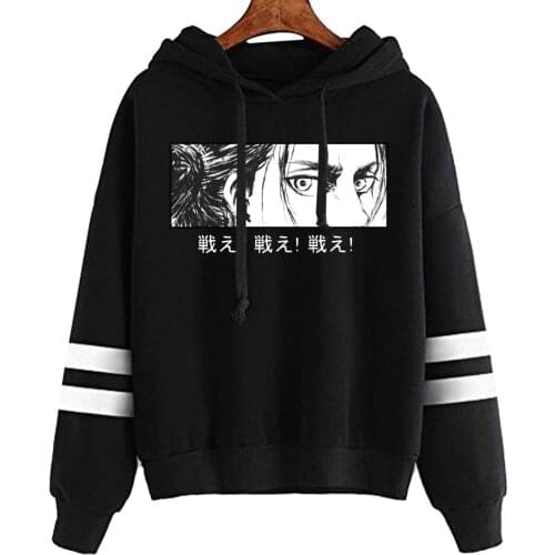 Men Women Attack on Titan Eyes Hoodies Harajuku Anime Hoodie Cartoon Sweatshirt