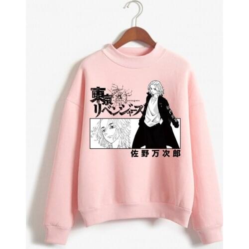 Tokyo Revengers Crewneck Hoodies Japanese Anime Manjiro Sano Print Men Women Loose Solid Sweater Streetwear Casual Sweatshirts