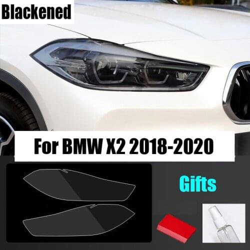 TPU Car Front Headlights Protective Film Door Window Transparent BC Column Pillar Sticker Cover DIY Styling For BMW X2 2018-2021