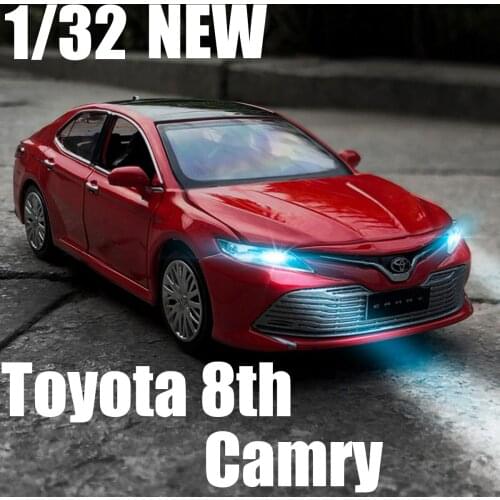 High Simulation 1:32 Toyota 8th Camry Diecasts & Toy Vehicles Toy Metal Toy Car Model Sound Light Pull Back Kids Toys Gifts