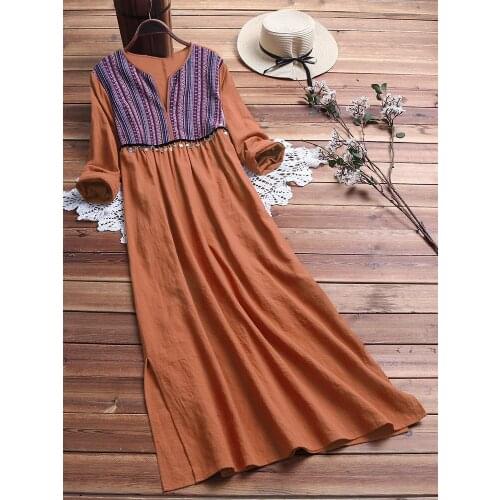 2021 Women Clothes Autumn Winter Elegant Dress National Long Sleeve Vintage Dress Striped Tassel Asymmetrical V-Neck Dress