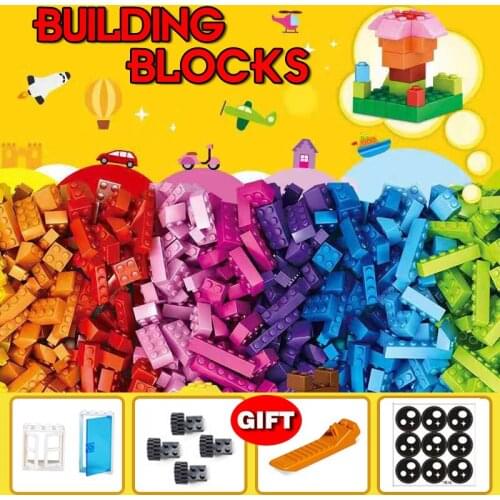 250-1500 PCS DIY Building Blocks City Bulk Sets Bricks Creative Compatible Classic Small Size Bricks Toys For Children Gift
