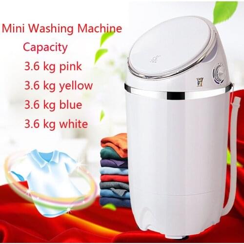 3.5kg/3.6kg/4.5kg Clothes Portable Mini Washing Machine Spin Compact Washer Low Noise for Home Dorm machine single-barrel washer