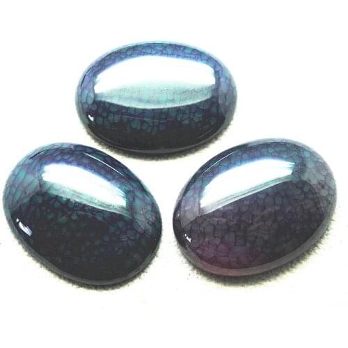 4PCS Nature Crack Agate Stone Cabochons Oval Shape 30X40MM NO HOLE DIY Jewelry Accessories Free Shippings