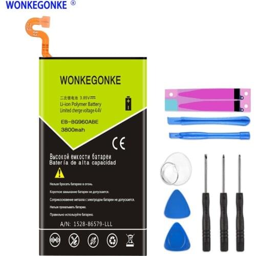 WONKEGONKE EB-BG960ABE Battery For Samsung GALAXY S9 G9600 G960F SM-G960 Batteries + Tools