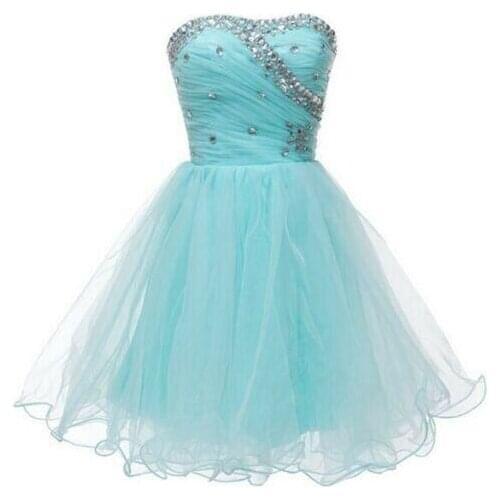 Free Shipping Graduation Dress Short/Mini Lace-up Homecoming Dresses 2021 In Stock 8th Grade Prom Dresses Vestido de Festa Curto