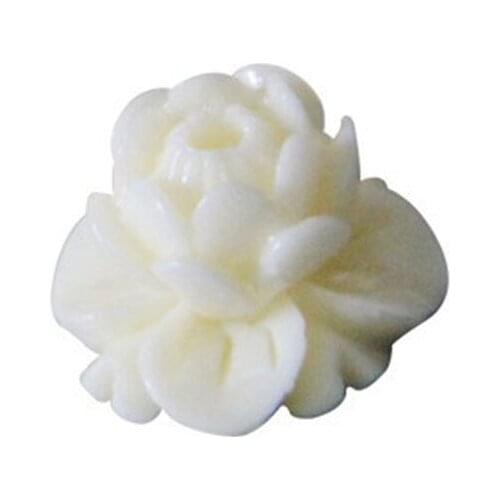 Ivory Color Lotus Flower Resin Beads Pendant Necklace Bracelet Earring Jewelry Findingds Decor