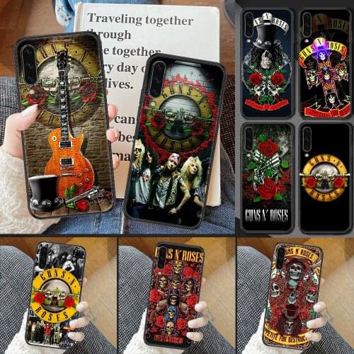 Guns N Roses Phone case For Samsung Galaxy A 3 5 7 8 10 20 21 30 40 50 51 70 71 E S 2016 2018 4G black luxury coque trend cover