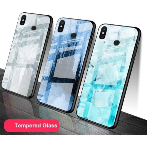 The aesthetic art of ice Tempered Glass Phone Case For Redmi Note 5 6 7 8 9 Pro Note8T Note9S Redmi8 9 Cover Shell