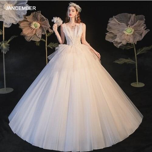 HLF23 2021 White Luxury Wedding Dress Designs Bridal Bridal Gown Vestidos De Novia Baratos Con Envio Gratis Gelinlik