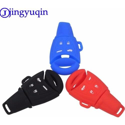 Jingyuqin New 4 Buttons Silicone Car-Styling Key Case Cover Fob Shell For SAAB 9-3 9-5 93 95 Blank