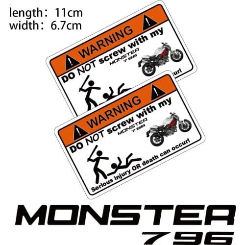 KODASKIN 2 Pieces Do Not Screw Warning Sticker Decal for DUCATI MONSTER 796
