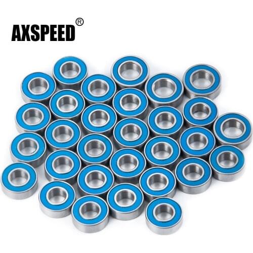 AXSPEED 30Pcs Wheel Hub Sealed Bearing Kit for Tamiya 1/14 Semi RC Crawler Car Truck Upgrade Parts