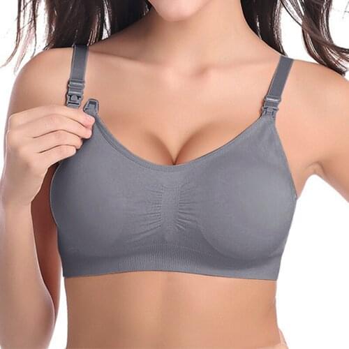 Underwear Adjustable Bra Womens Breast-feeding Bra Gathered Underwear Front Buckle Breast-feeding Large Size Nursing