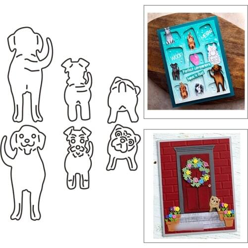 2021 New Animal Schnauzer French Bulldog Pattern Metal Cutting Dies For Mould Cut Paper Craft Making Card Scrapbooking No Stamps