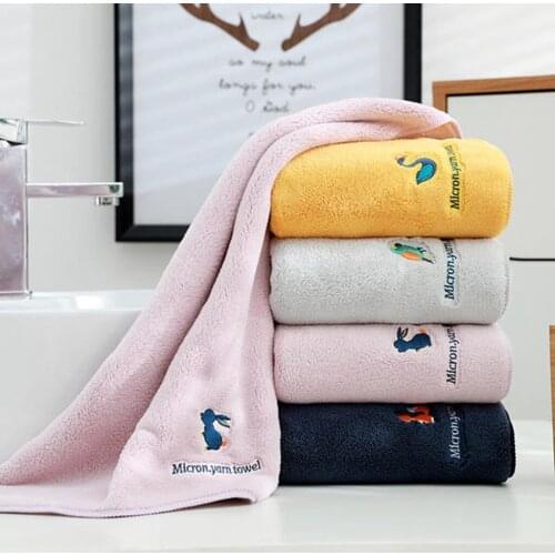Pure Color Towel Household Bathroom Towel Pure Cotton Quick-drying Hair Towel Ladies Face Towel Bath Towel Absorbent Towel