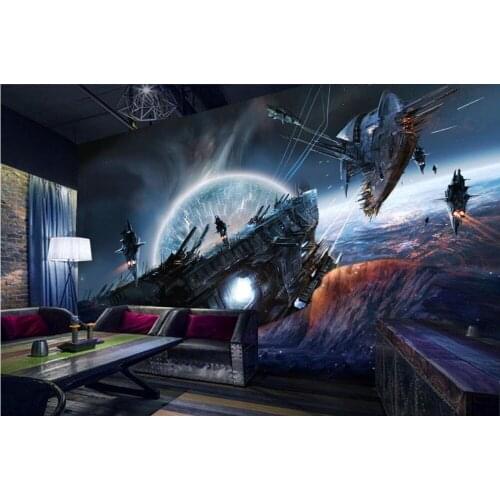 Custom photo 3d room wallpaper mural universe capsule bar KTV landscape painting 3d wall murals wallpaper for living room