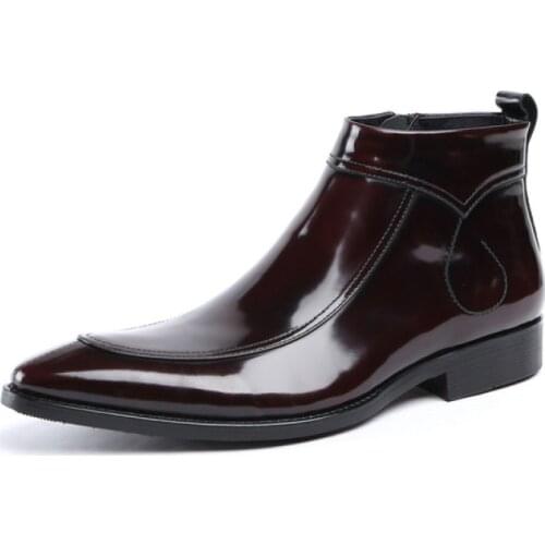 Luxury leather shoes Fashion Men Chelsea Boots Genuine Leather Rome Style Man Ankle Boots Zipper Male Dress Shoes Brand Booties