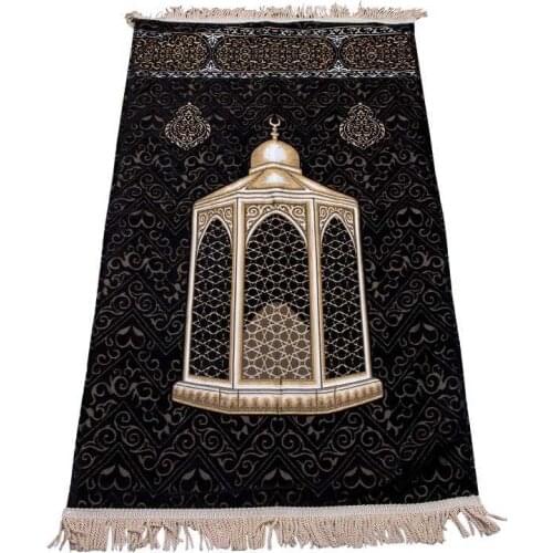 Authority-the Abraham Pattern Luxury Prayer Mat-Black