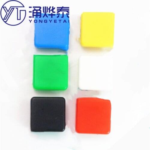 YYT 20PCS A14 button hat with 12*12*7.3 square blue yellow white green black red