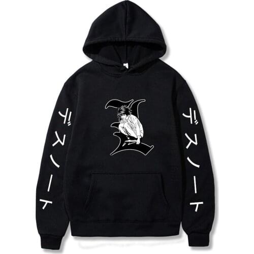 Death Note Daily Casual Hoodie Style Clothes Sweatshirt Streetwear Men Japanese Anime Hoodies Hot Sale Pullovers Long Sleeve