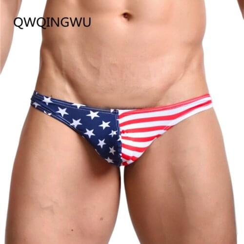 Briefs Mens Underwear Thongs American Flag Sexy Striped Briefs Shorts Bulge Pouch Comfortable Underpants For Men Briefs Thong
