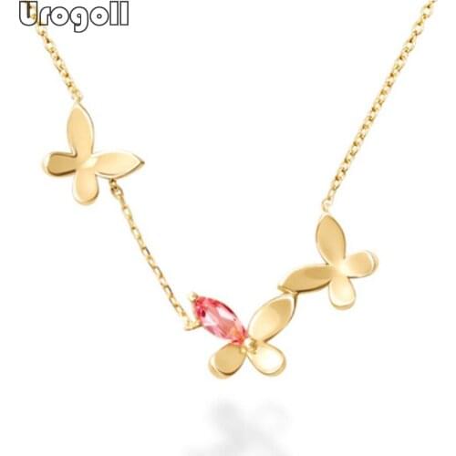 Fine Jewelry Butterfly Necklaces For Women Luxury Wedding Engagement Anniversary Party Pure 925 Sterling Silver Necklace Jewelry