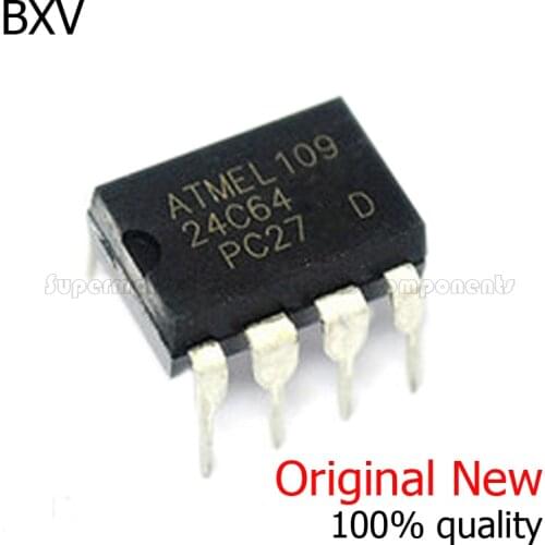 10piece) AT24C64A 24C64A 24C64 AT24N64 DIP-8 EEPROM (512x8) 4K 1.8-5.5 new original