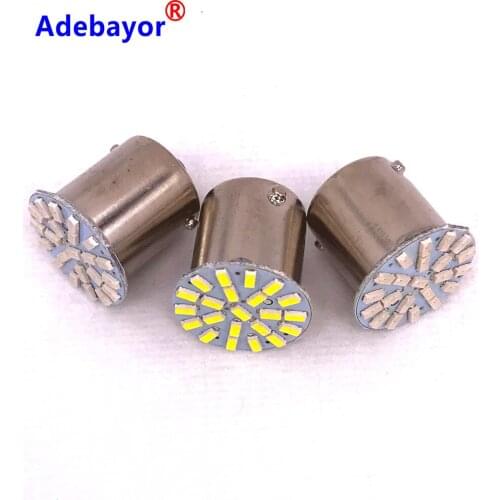 20pcs 1156 P21W 3014 BAY 15S 22 SMD car Led Turn Parking Signal Lights Brake Tail Lamps Auto Rear Reverse Bulbs DC 12V