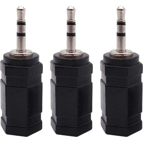 3 Pieces 3.5mm Maleto 2.5mm to Female Stereo Jack Audio Plug Adapter for Headphones Audio Aux Leads Cord/Male to Female