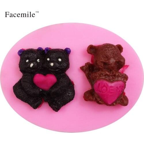 Cute baby Bear Shape Chocolate Candy Jello 3D Silicone Mold Cartoon Figre/Gift Tools Soap Mold Sugar Craft Gift top Decoration