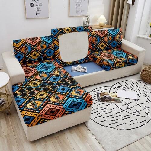 Ethnic Stretch Sofa Seat Cushion Cover Sofa Covers for Living Room Elastic Seat Furniture Protector fundas para sillones