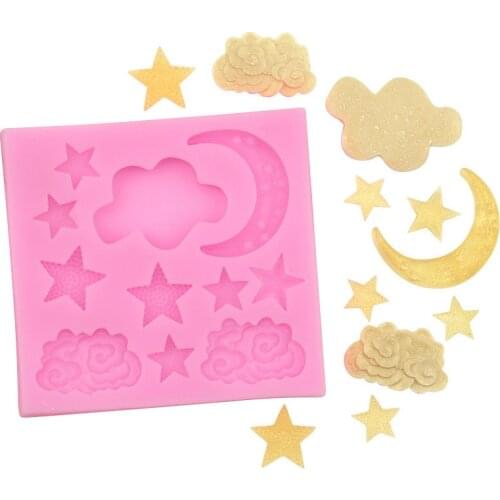 Moon Star Cloud DIY Baking Cake Decoration Mold Handmade Chocolate Candy Mold Epoxy Mold Kitchen Accessories Sugarcrafts