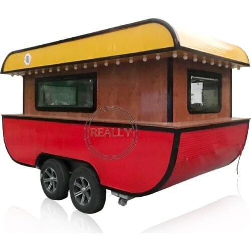 European Outdoor Food Truck Mobile Kitchen Track Beverage Street Catering Trailer Coffee Bar Bubble Tea Hot Dog Food Food Cart