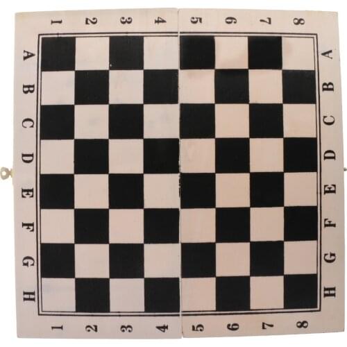 Ladies Game Chess Wooden Tray Body Folding Board Game Toy Gift Child