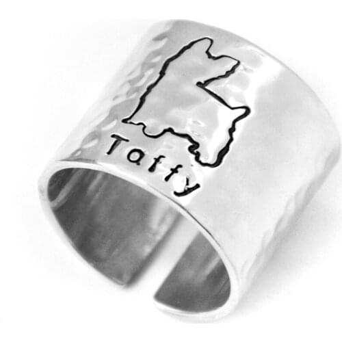 Yorkshire Terrie Ring Personalized Adjustable Yorkshire Terrier Name Ring Dog Remembrance Gift Pet Lover Gift