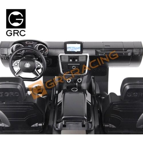 XQRC Interior trim cockpit seat dashboard steering wheel pedal for 1 / 10 RC tracked vehicle trx-4 G500 trx6 g63 car accessories