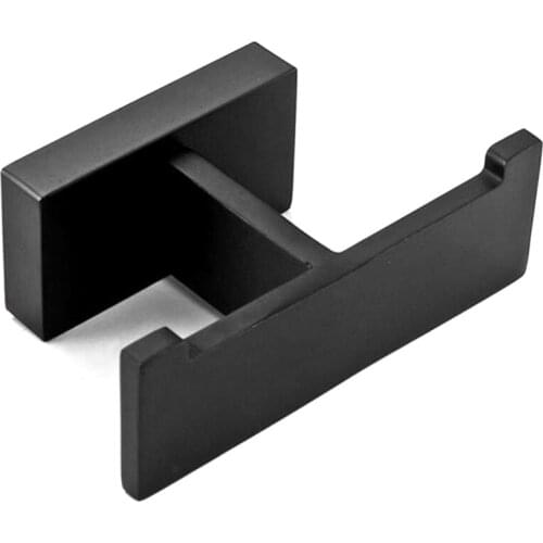 Black Stainless Steel Towel Hooks Cloth Towel Bath Coat Hanger Door Wall Hook Retro Home Deco Bathroom Accessories Rack