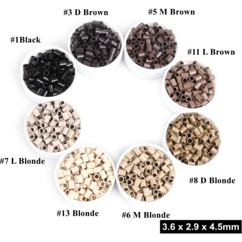 Easily Euro Locks 5 000pcs 3629 x 4.5mm Micro copper Ring mini locks links 8 Color Options Straight Micro Beads for I TIP hair