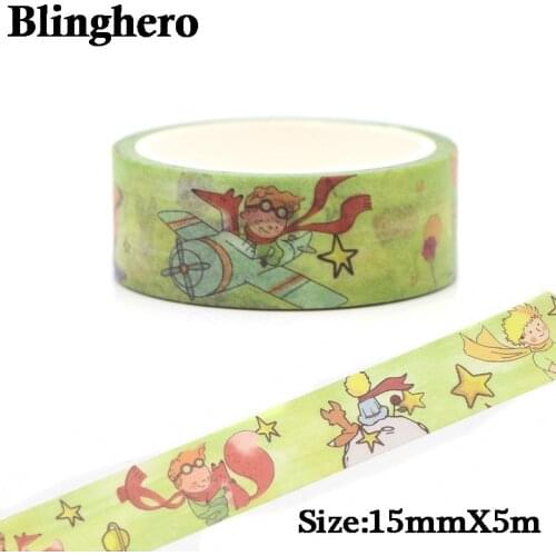 Little prince and fox Cute Washi Tape Adhesive Tape DIY Decoration Sticker Scrapbooking Diary Masking Tape Stationery Sticker