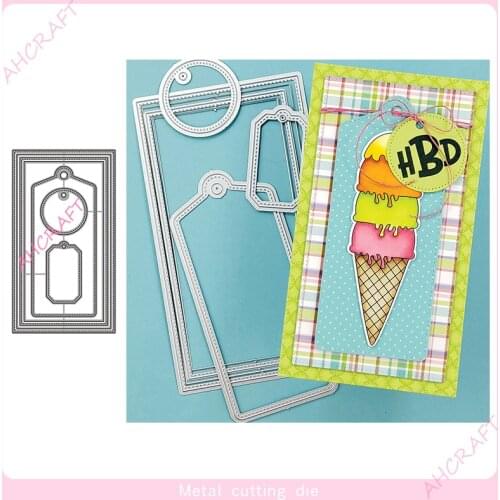 Long Rectangular Frame Metal Cutting Dies for DIY Scrapbooking Photo Album Decorative Embossing PaperCard Crafts Die2021