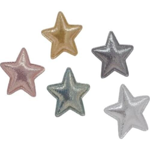 Fashion 3.5cm PU Retro star padded appliques,kids headwear,garments accessories,DIY handmade material